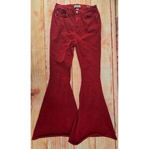 Judy Blue Womens Super Flare Red Jeans Size 11/30 Cotton Blend